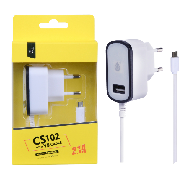Nab�je�ka PLUS MicroUSB s USB v�stupem 5V/2,1A, �ern�