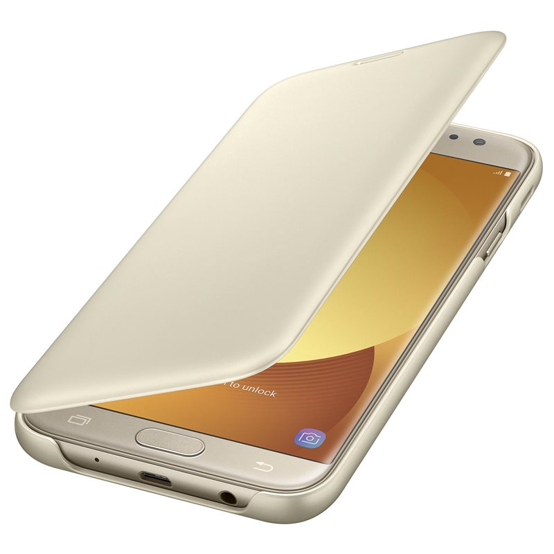 Samsung Wallet Cover J7 2017, gold