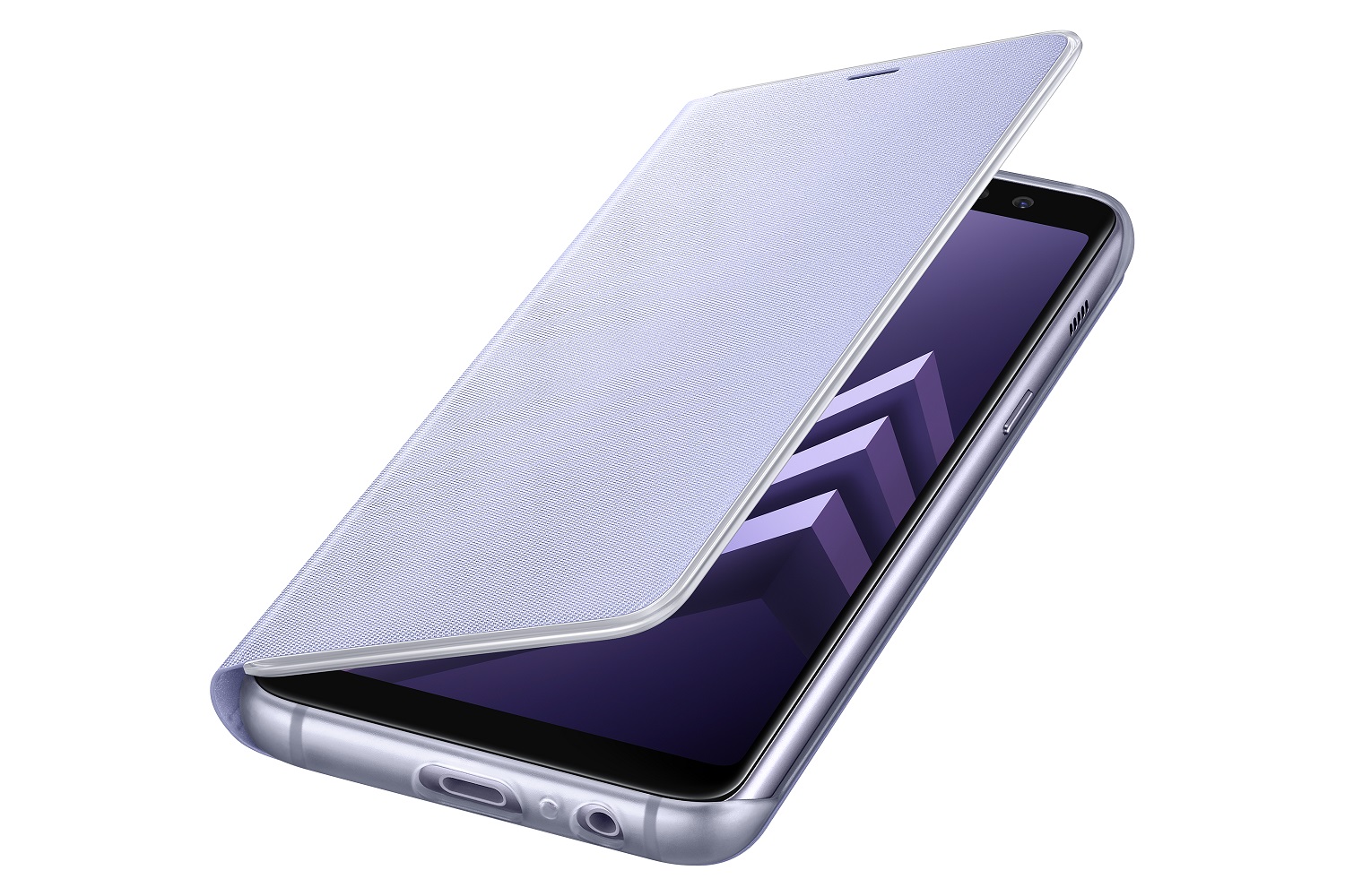 Samsung Flipov� neonov� pouzdro pro A8 2018 Orchid Gray
