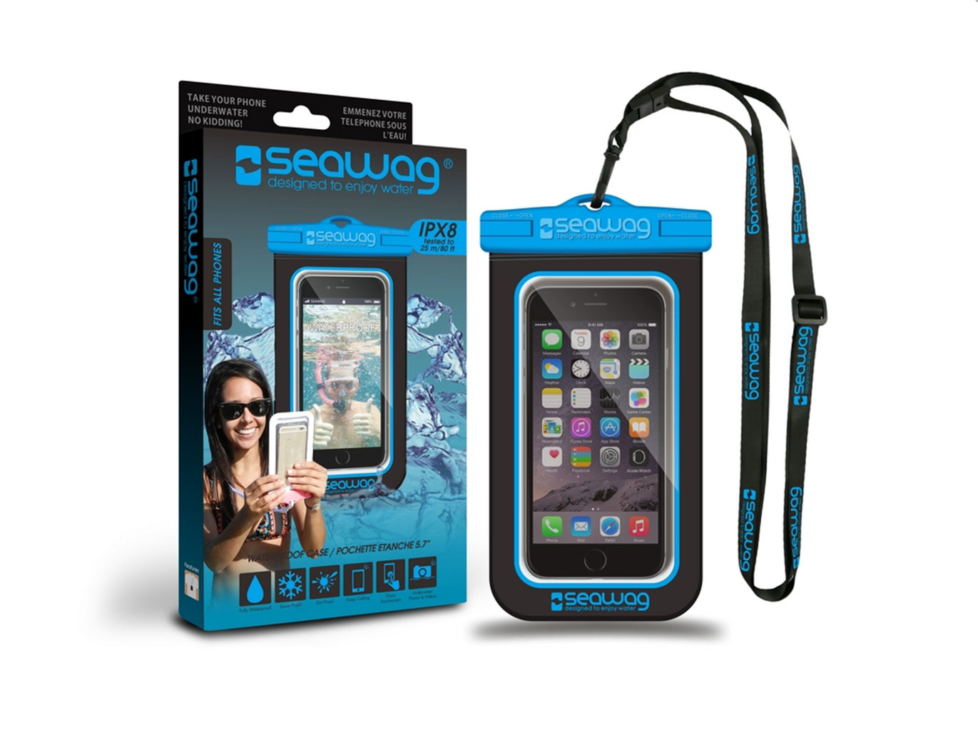 SEAWAG Vod�odoln� pouzdro pro telefon �ern�/Modr�