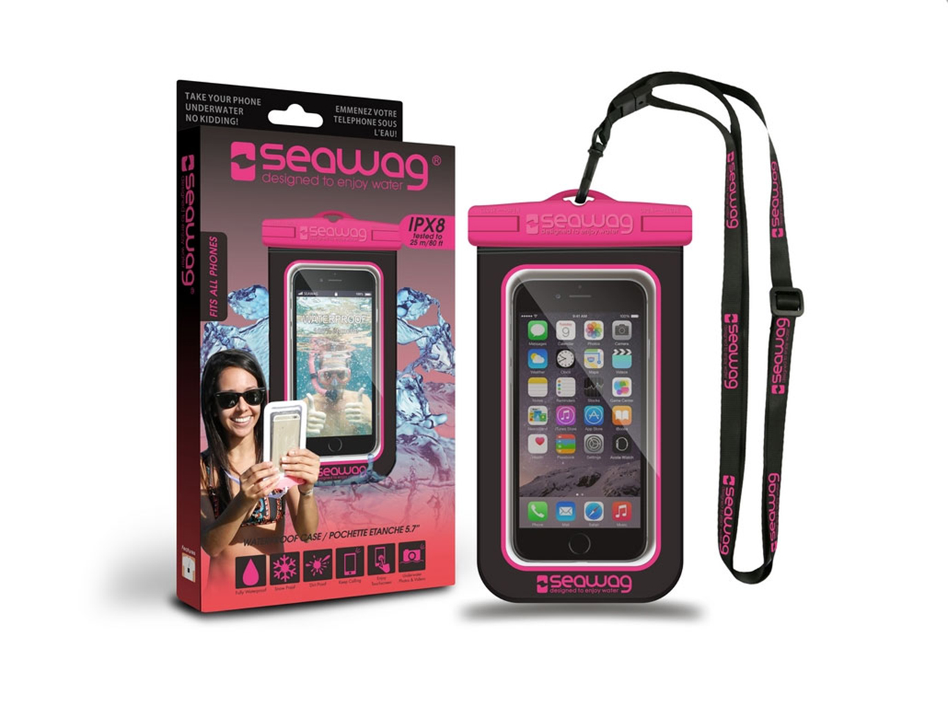SEAWAG Vod�odoln� pouzdro pro telefon �ern�/R��ov�