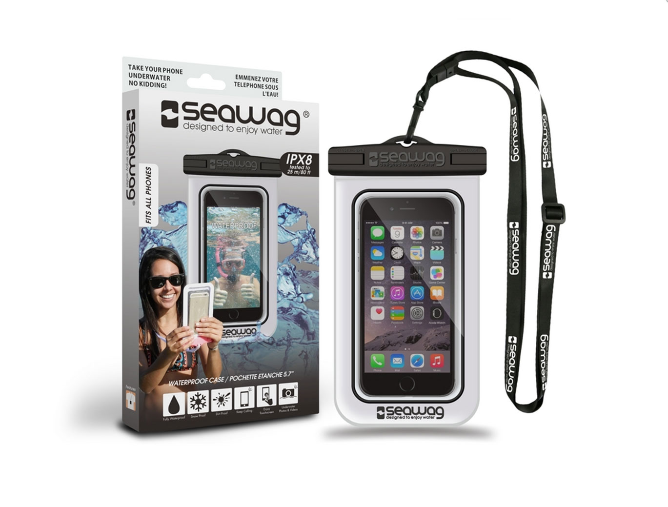 SEAWAG Vod�odoln� pouzdro pro telefon B�l�/�ern�