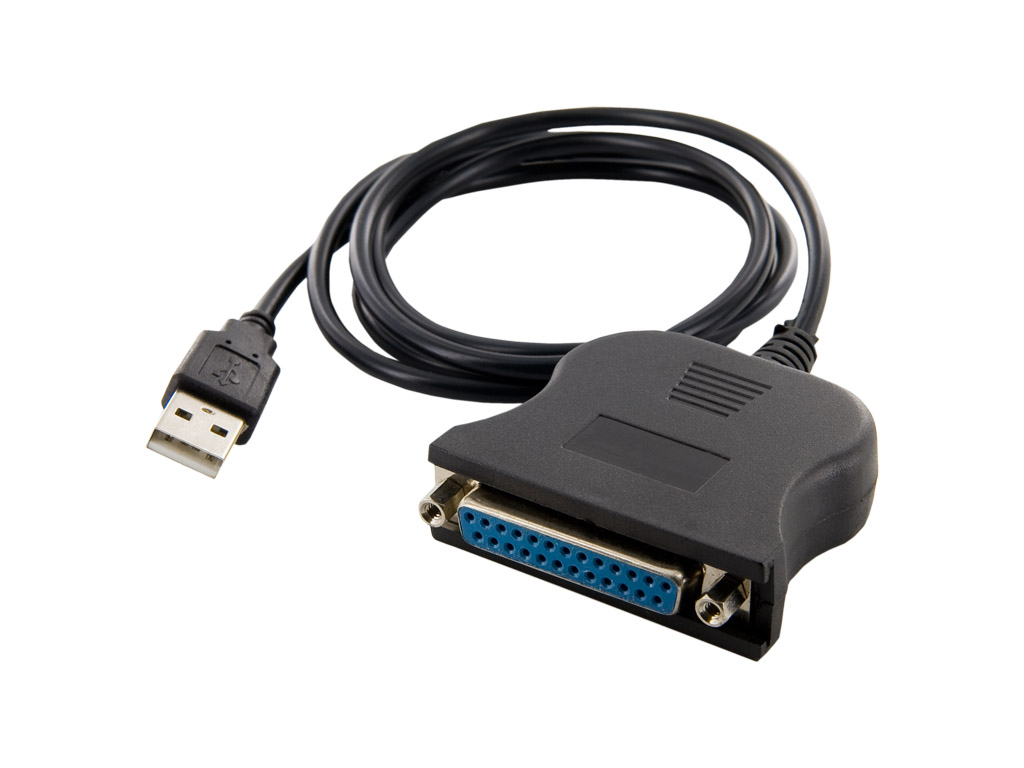 4World Adapt�r USB M - LPT DBP25 F 1.15m Black