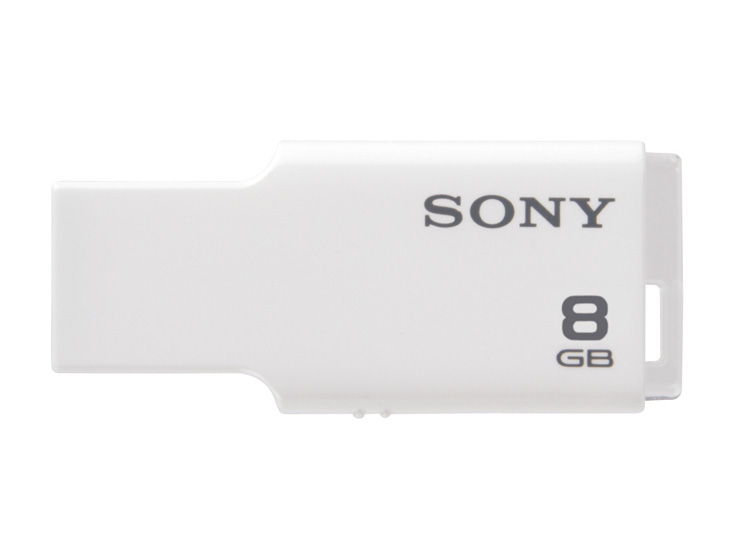 Sony Flash USB 2.0 Micro Vault - Style, 8GB, b�l�