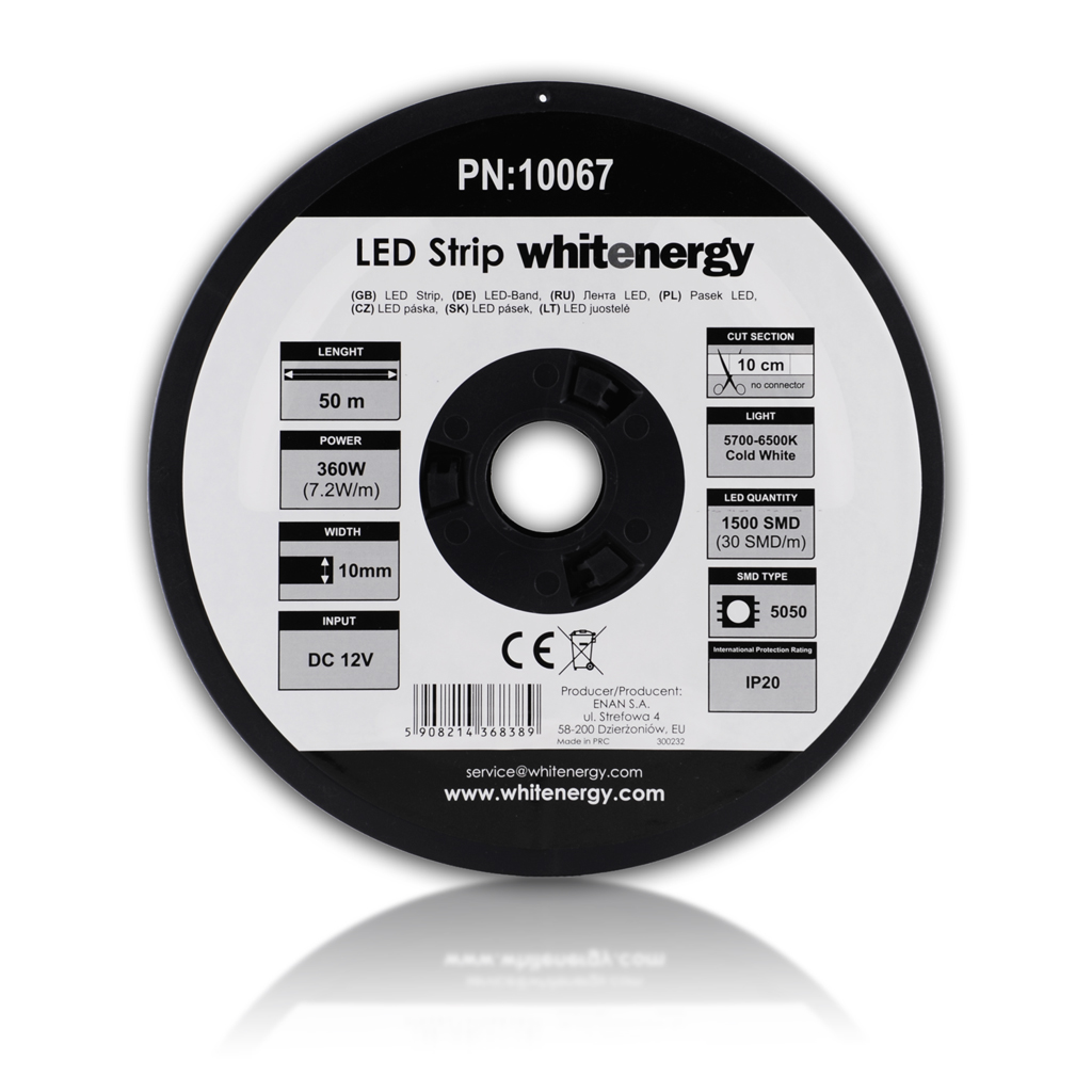WE LED p�ska 50m SMD5050 7.2W/m 10mm studen� b�l�