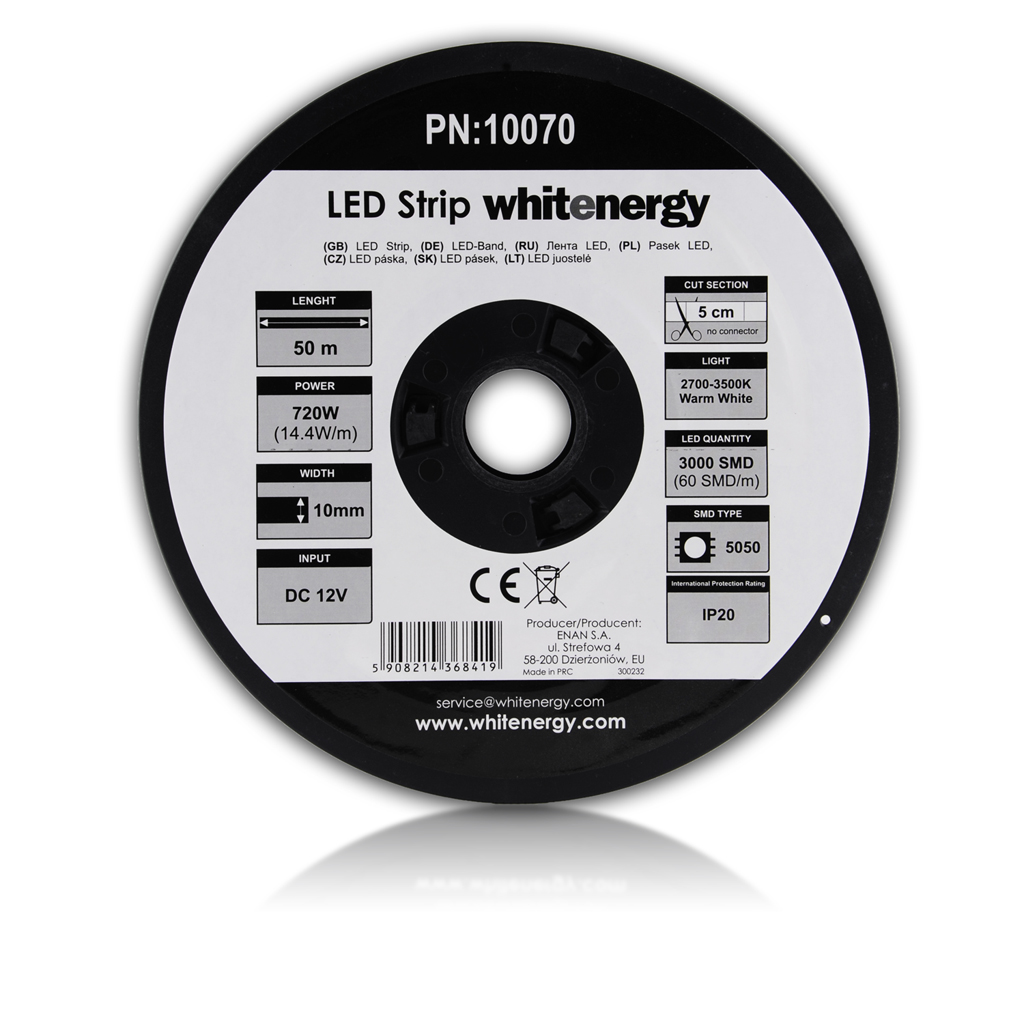 WE LED p�ska 50m SMD5050 14.4W/m 10mm tepl� b�l�