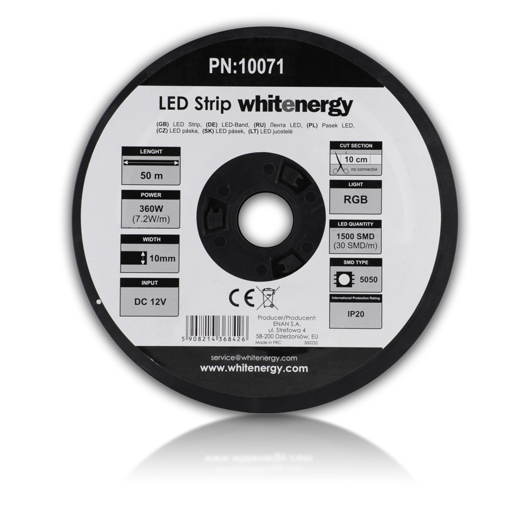 WE LED p�ska 50m SMD5050 7.2W/m 10mm RGB