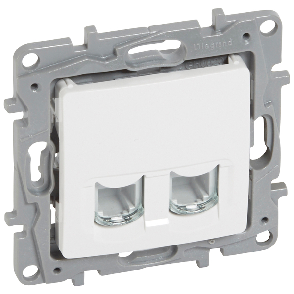 NILO� 2-z�suvka datov� RJ45 Cat.6 UTP b�l�