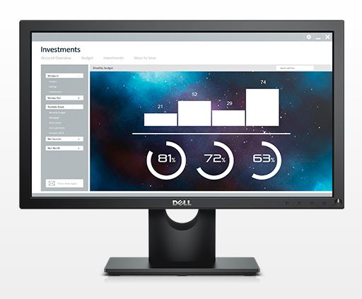 20' LCD Dell E2016H LED 16:9 �ern�, 5ms, DP,VGA
