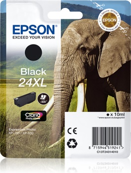 Epson Singlepack Black 24XL Claria Photo HD Ink
