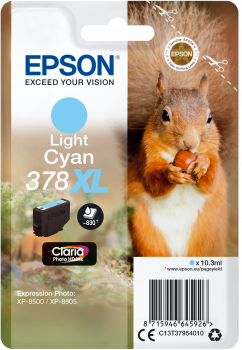 Epson Singlepack Light Cyan 378 XL Claria