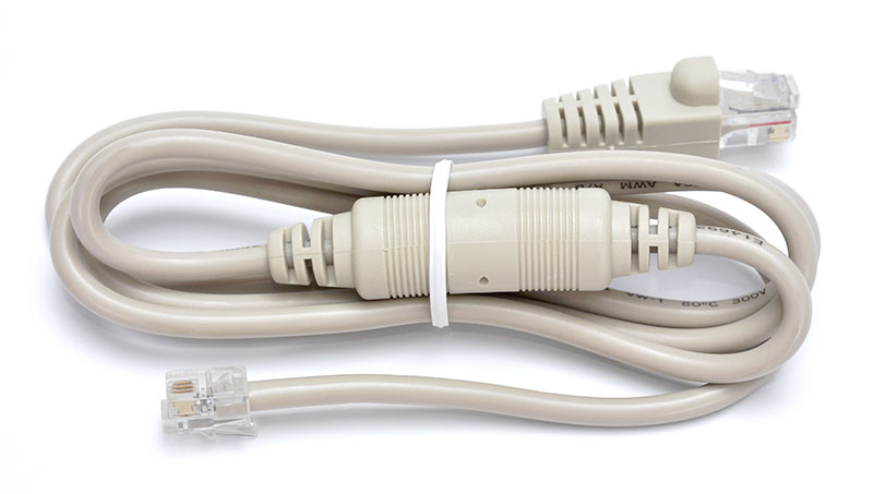 Kabel RJ10 24V pro pokladn� z�suvku a pokladnu Euro 500TX, 1,1 m, b�ov�