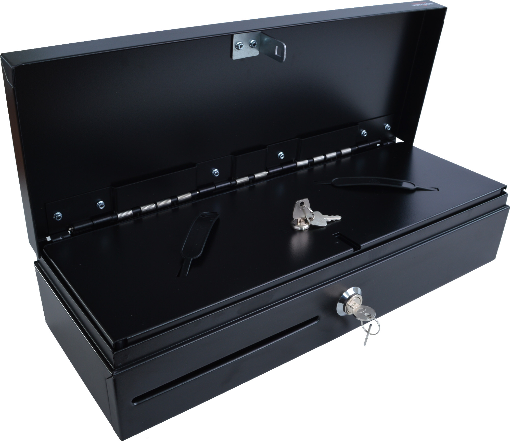 Pokladn� z�suvka Flip top FT-460V-RJ10P10C, bez kabelu, se zamykateln�m v�kem, �ern�
