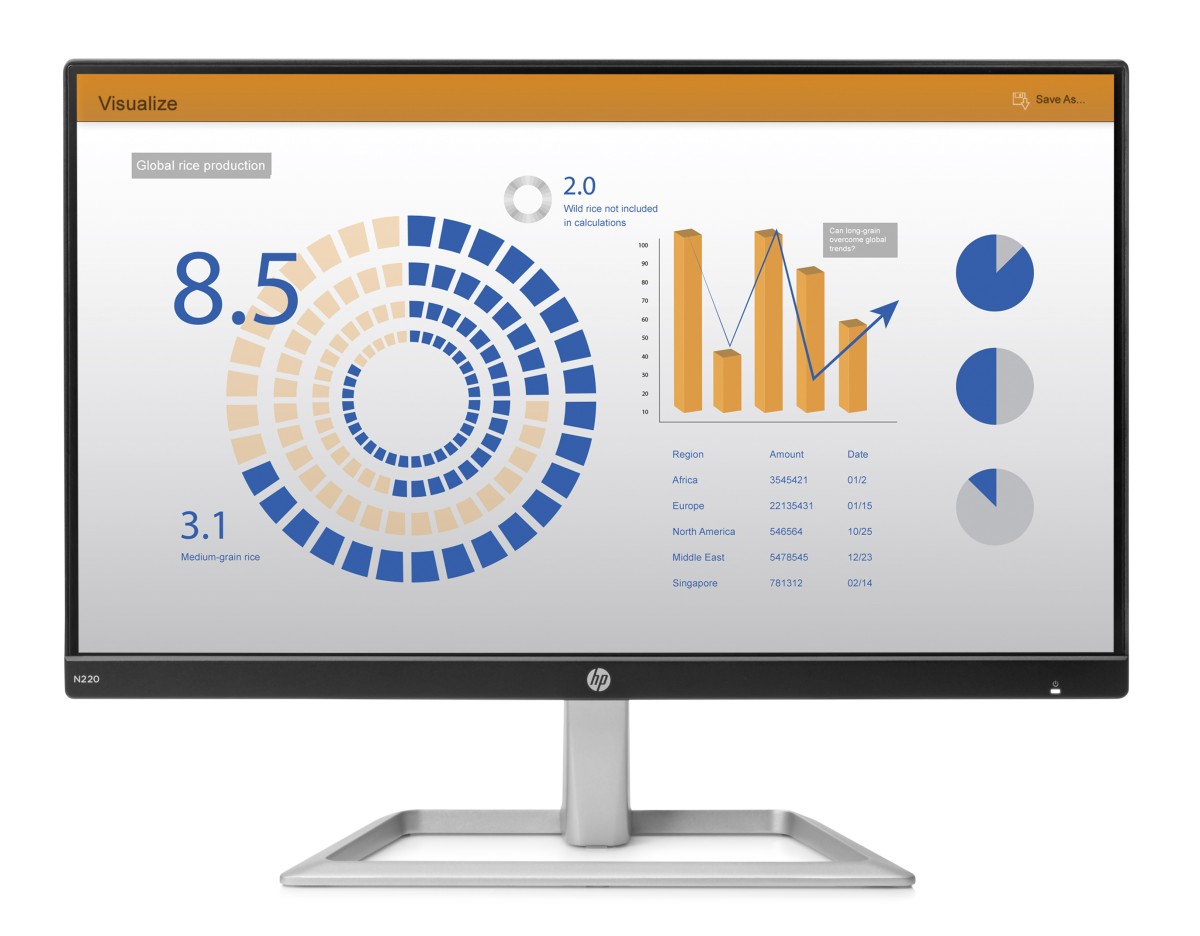 HP N240 23.8' 1920x1080/LED/VGA/HDMI