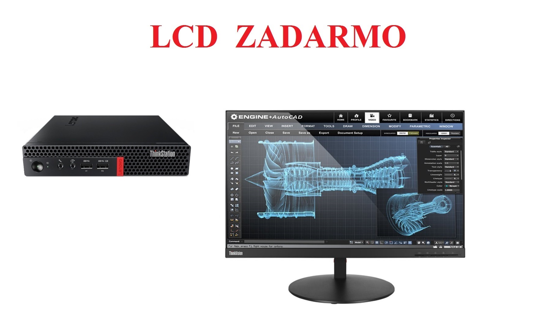 TS P320 Tiny/i7-7700/8GB/256/W10P+LCD ZADARMO