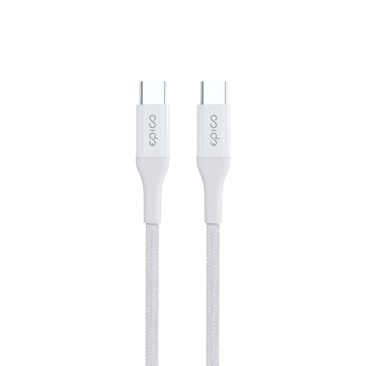 Epico Braided PD Cable 1,2m USB-C to USB-C - bílá