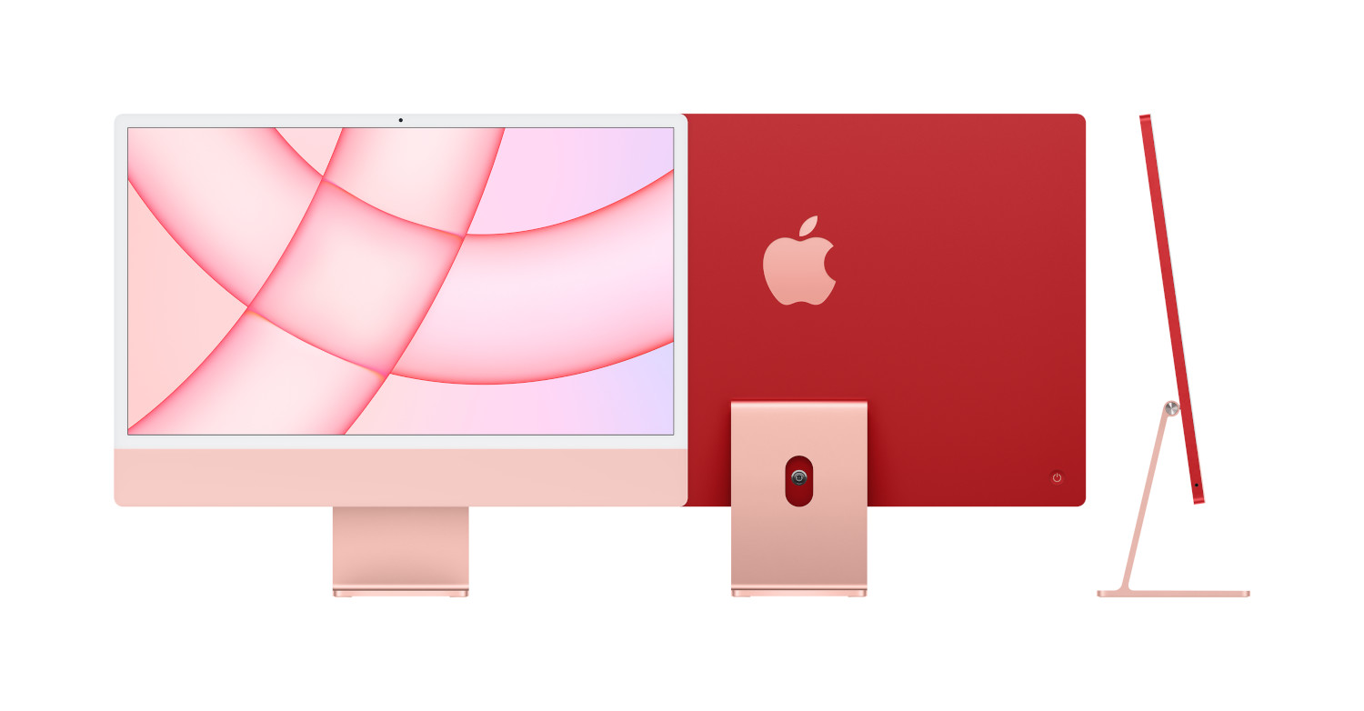Apple iMac/24''/4480 x 2520/M1/8GB/256GB SSD/M1/Big Sur/Pink/1R