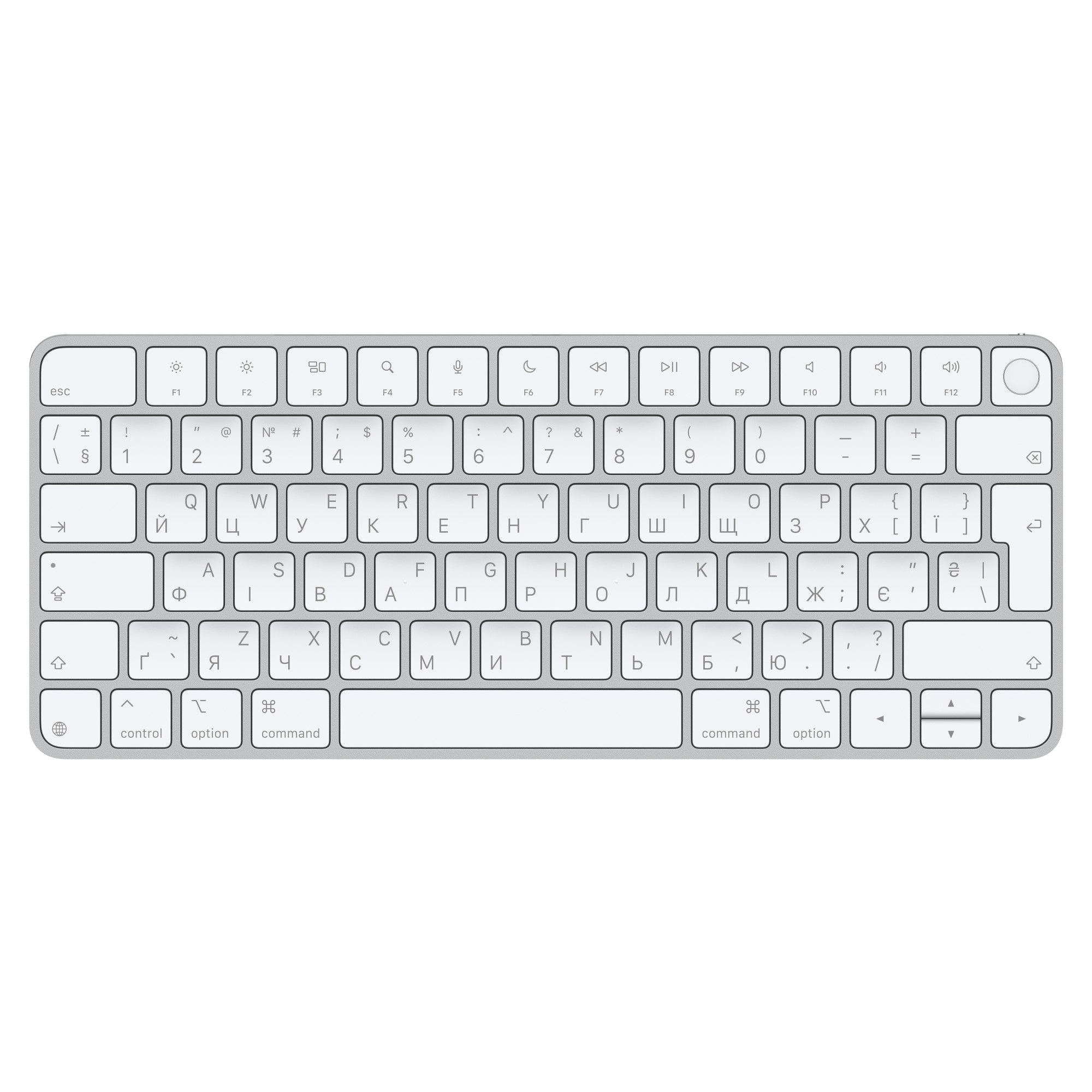 Apple Magic Keyboard Touch ID/Bezdrátová Bluetooth/UA layout/Bílá