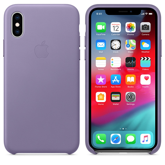 Obrázok iPhone XS Max Kožený kryt orgovánovo modrý (MVH02ZM/A)