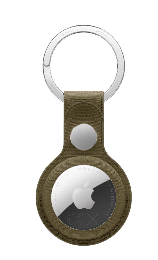 AirTag FineWoven Key Ring - Dark Olive