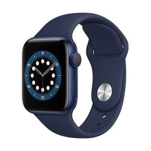 Obrázok Apple Watch Series 6 GPS 40mm pouzdro z modrého hliníku - námořnicky tmavomodrý sportovní náramek (MG143VR/A)