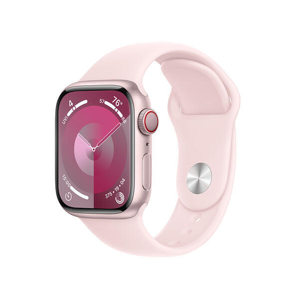 Apple Watch S9 Cell/45mm/Pink/Sport Band/Light Pink