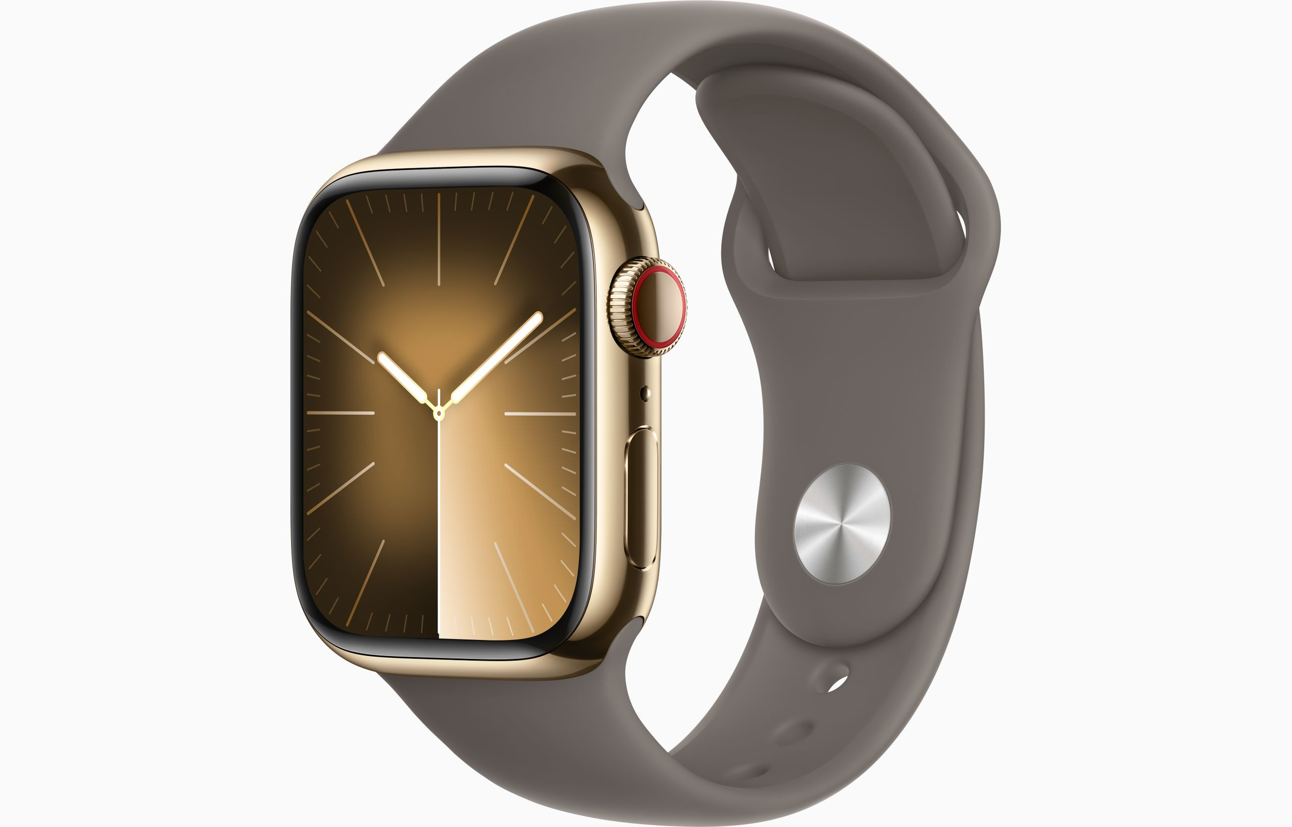 Apple Watch S9 Cell/41mm/Gold/Sport Band/Clay/-S/M