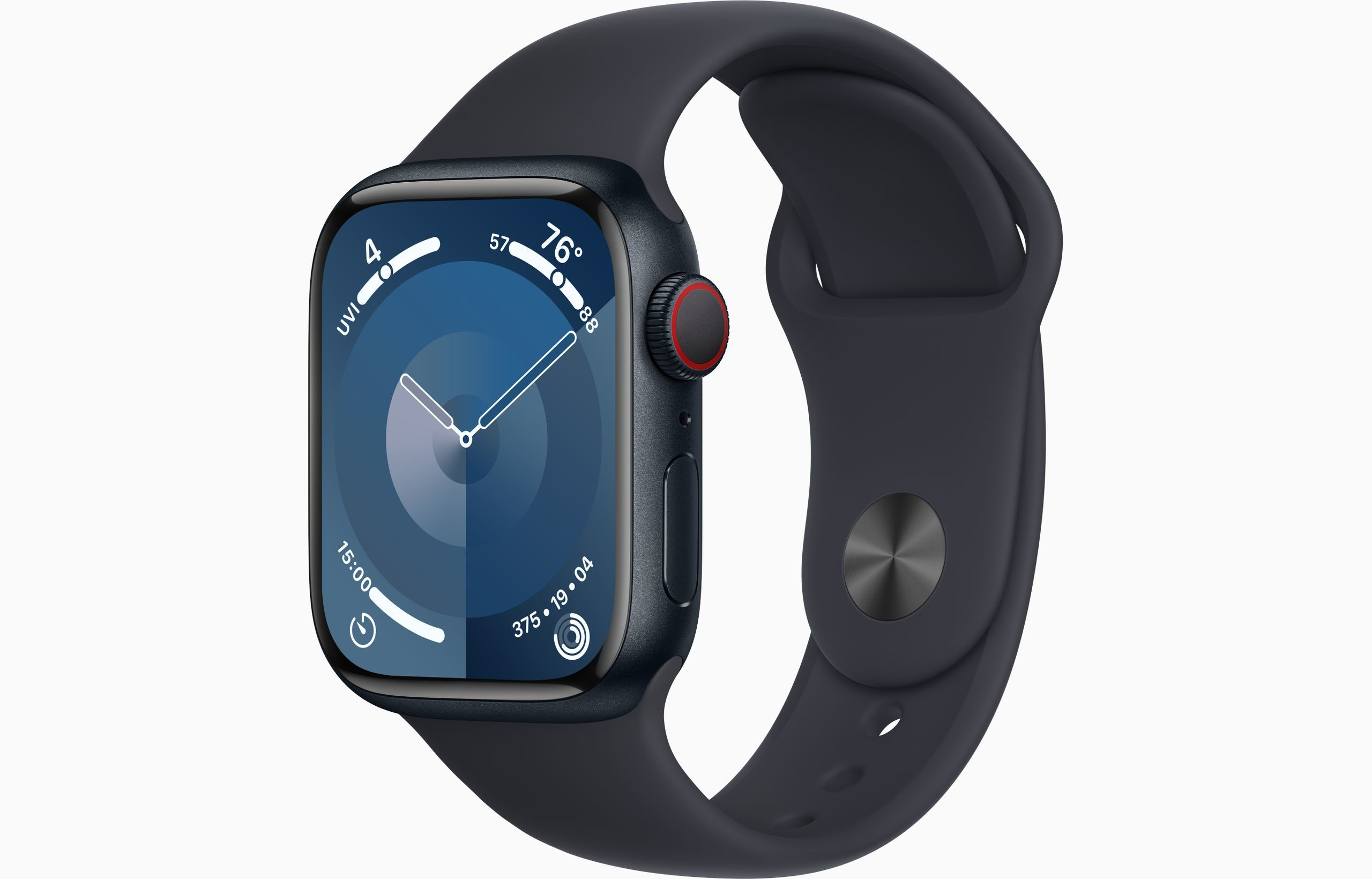 Apple Watch S9 Cell/45mm/Midnight/Sport Band/Midnight/-S/M