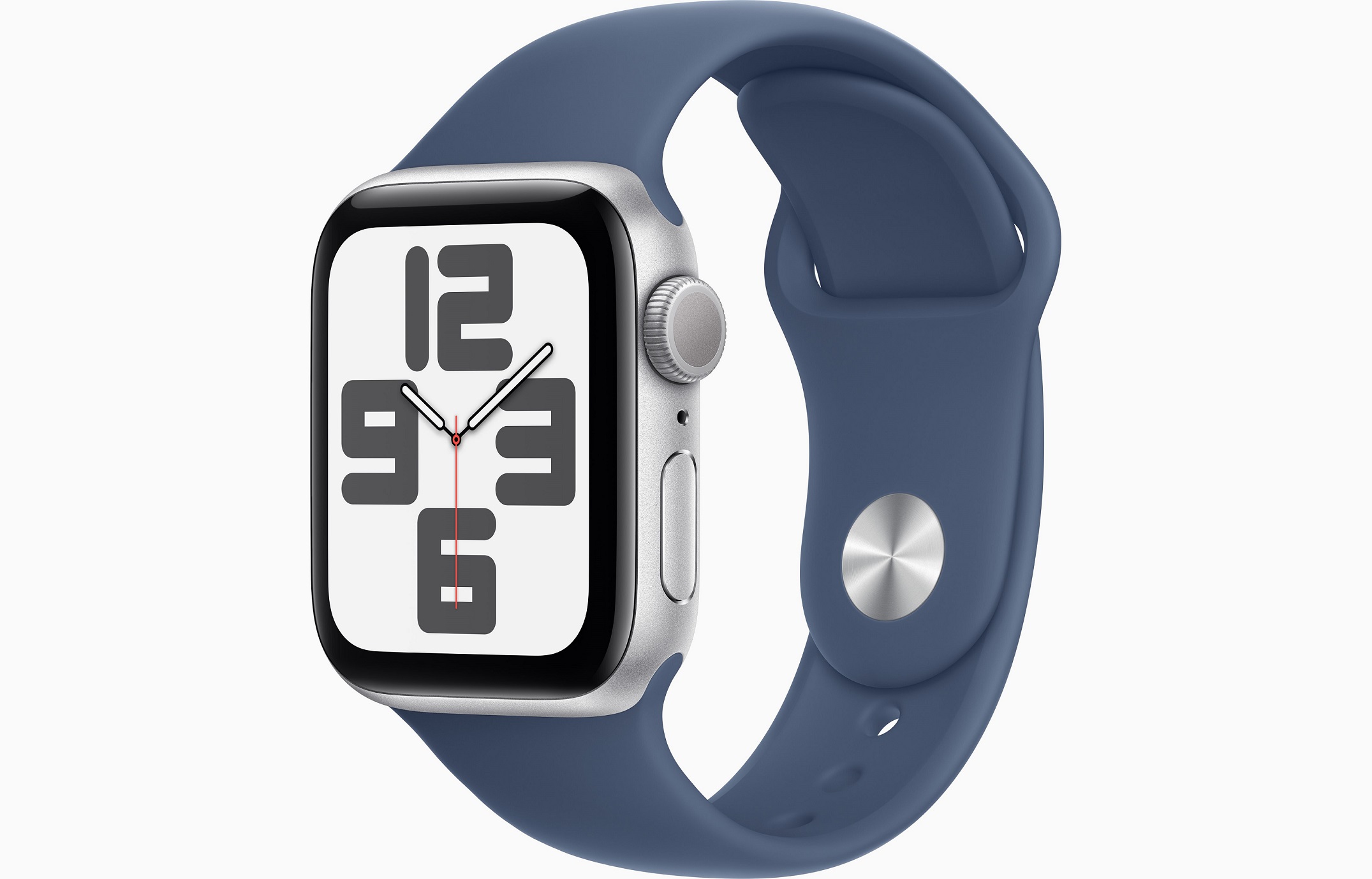 Apple Watch SE/44mm/Silver/Sport Band/Denim/-M/L