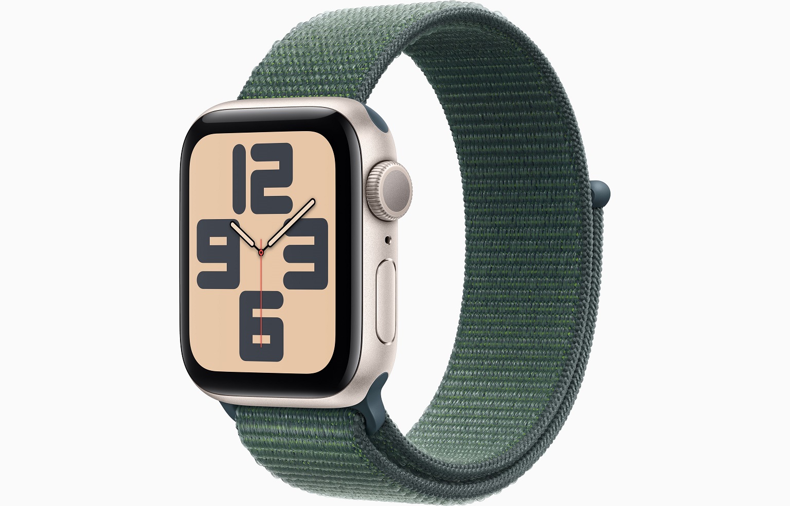 Apple Watch SE/44mm/Starlight/Sport Band/Lake Green