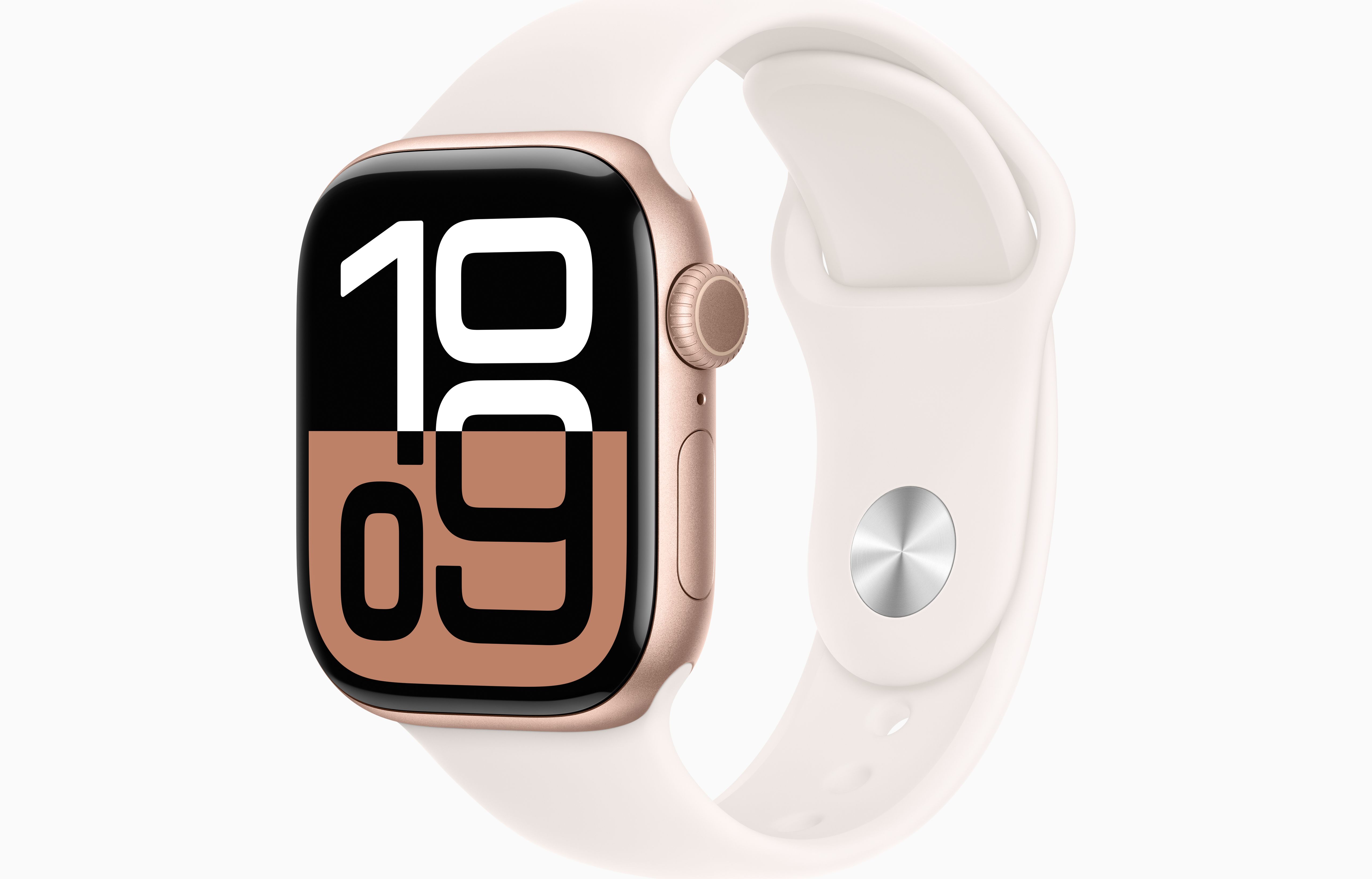 Apple Watch S10/46mm/Rose Gold/Sport Band/Light Blush/-S/M