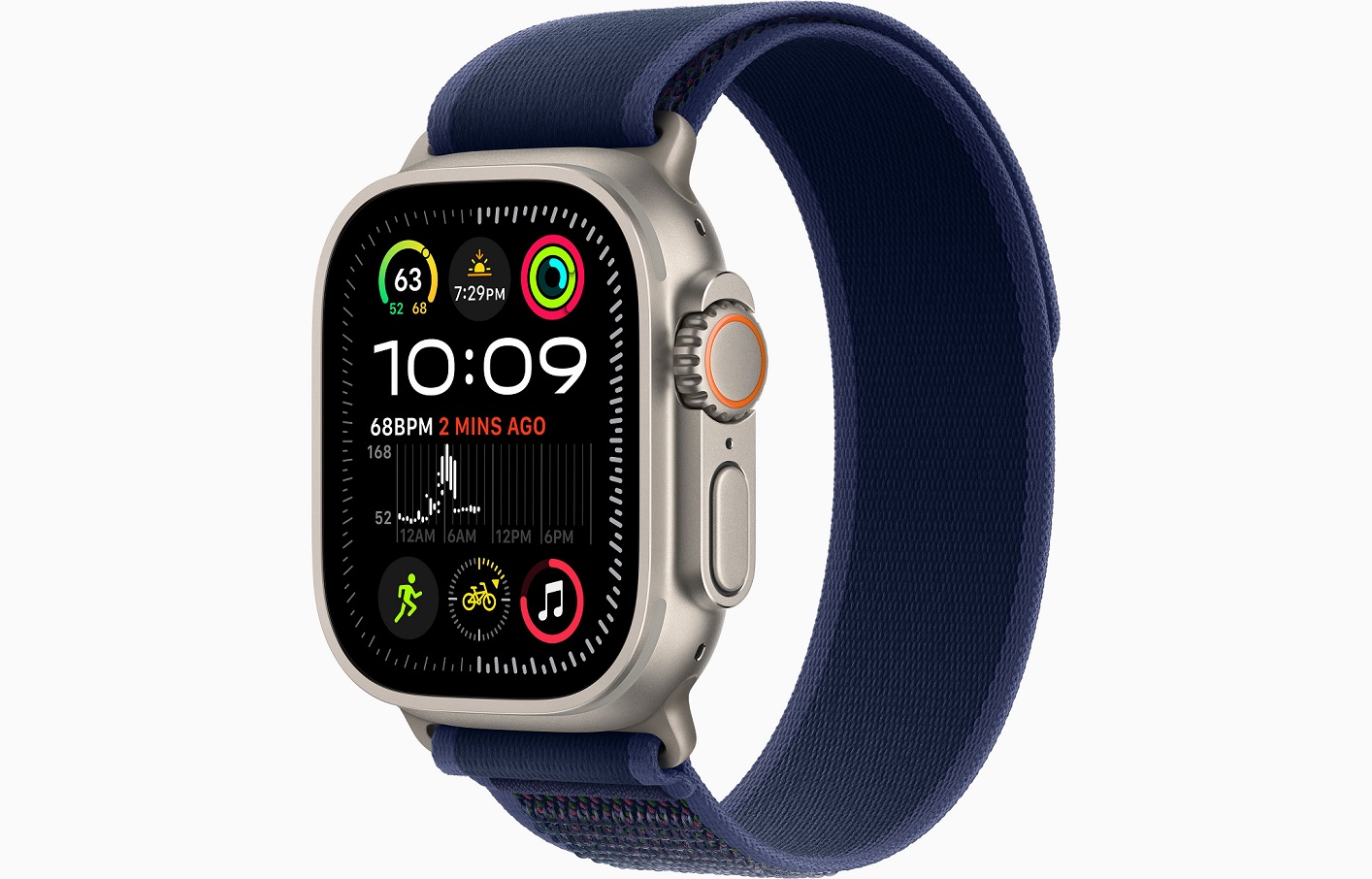 Apple Watch Ultra 2/49mm/Natural/Sport Band/Blue Trail/-S/M