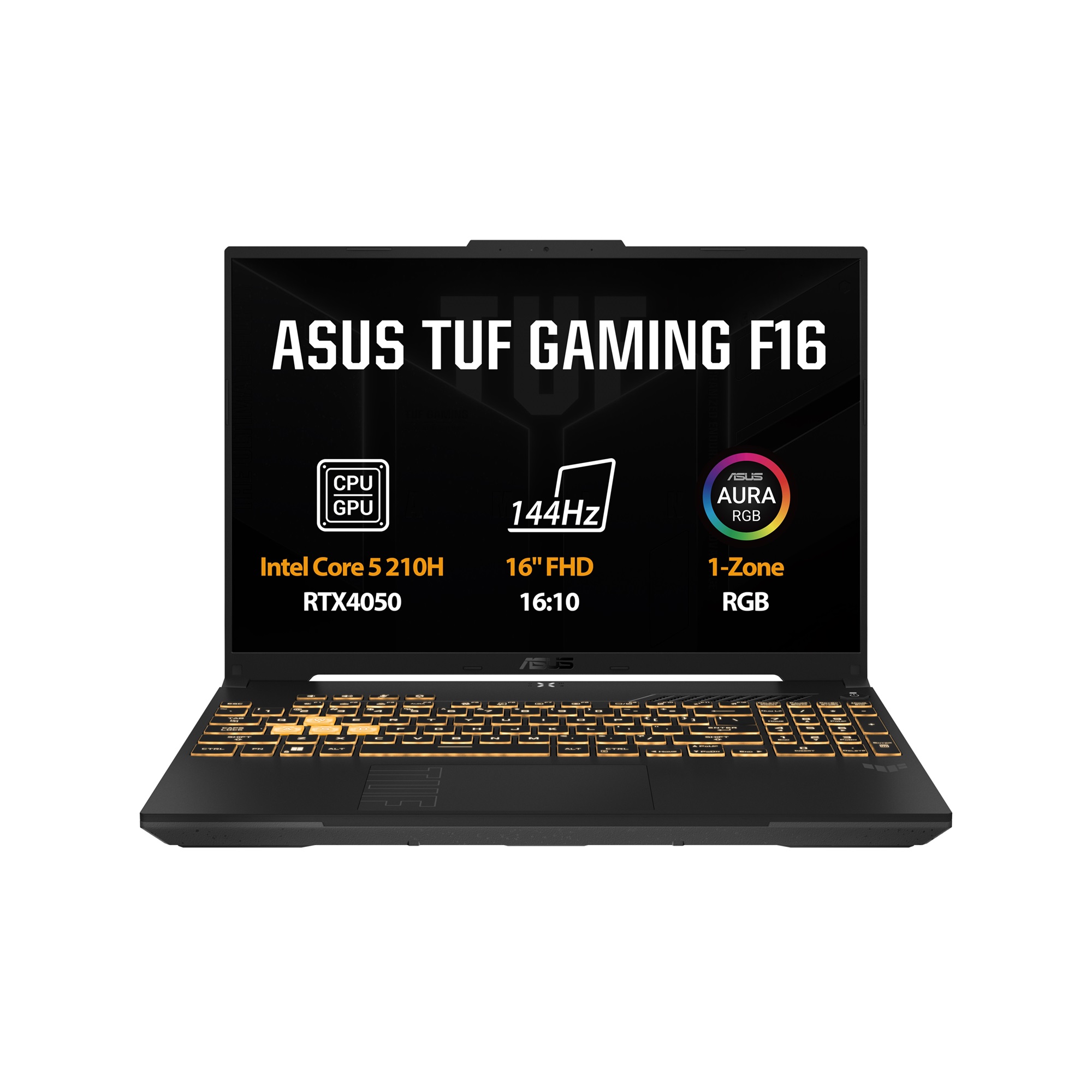 ASUS TUF Gaming F16/FX607VU/Intel Core 5 Processor 210H/16''/WUXGA/16GB/1TB SSD/RTX 4050/W11H/Gray/2R