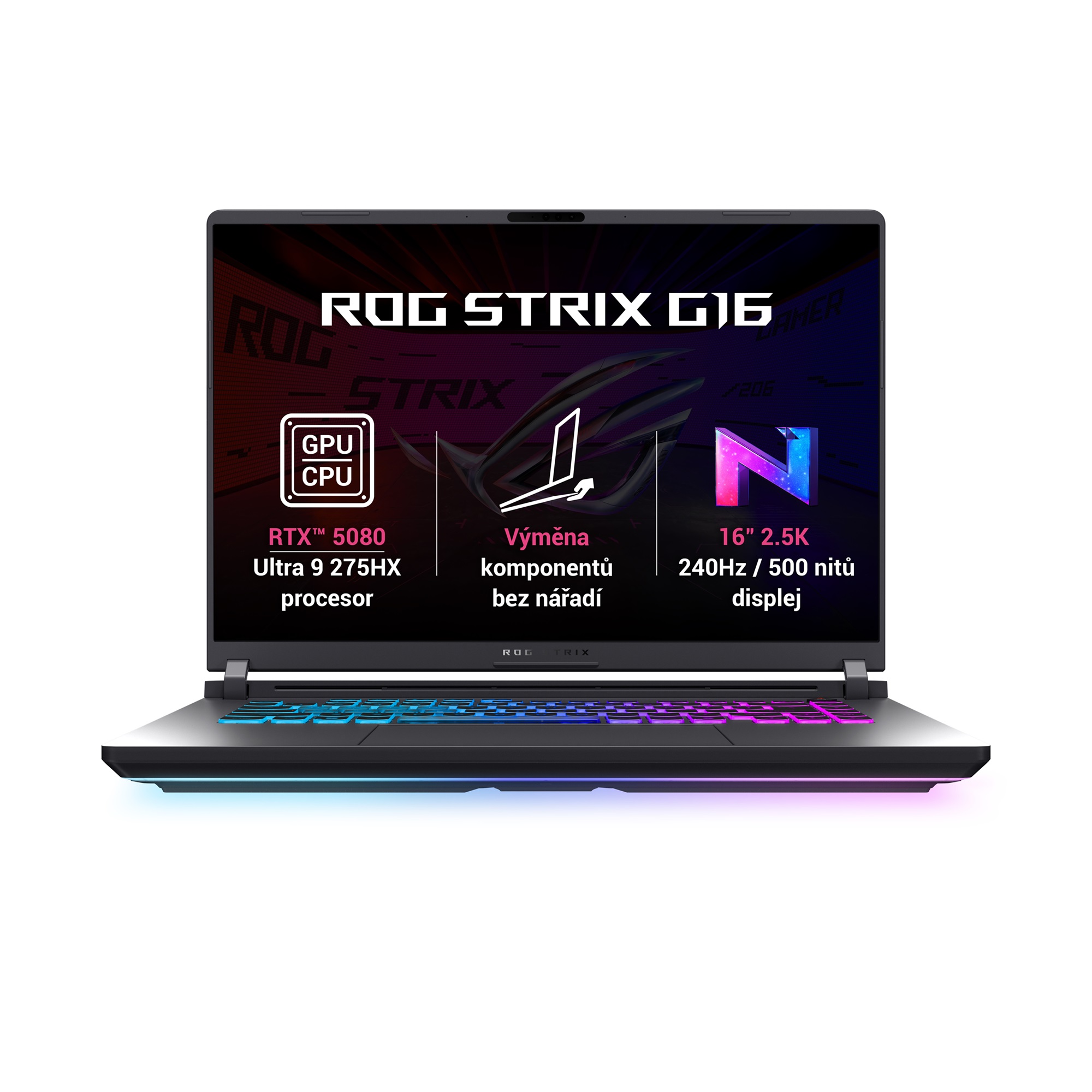 ASUS ROG Strix G16/G615LW-NEBULA007W/U9-275HX/16''/2560x1600/32GB/1TB/RTX 5080/W11H/Gray/2R