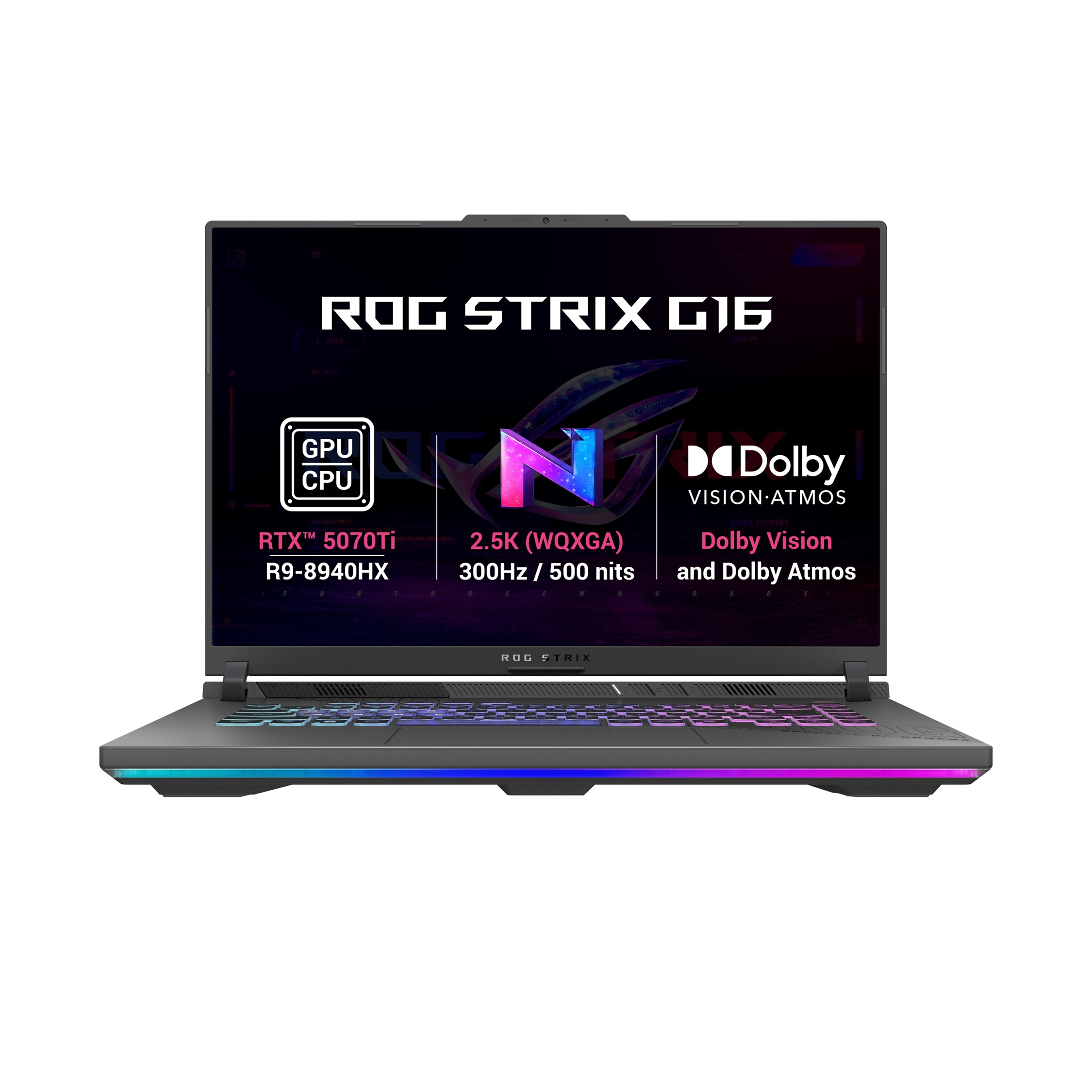 ASUS ROG Strix G16/G614PR-TS129WZ/R9-8940HX/16''/2560x1600/32GB/1TB/RTX 5070Ti/W11H/Gray/2R