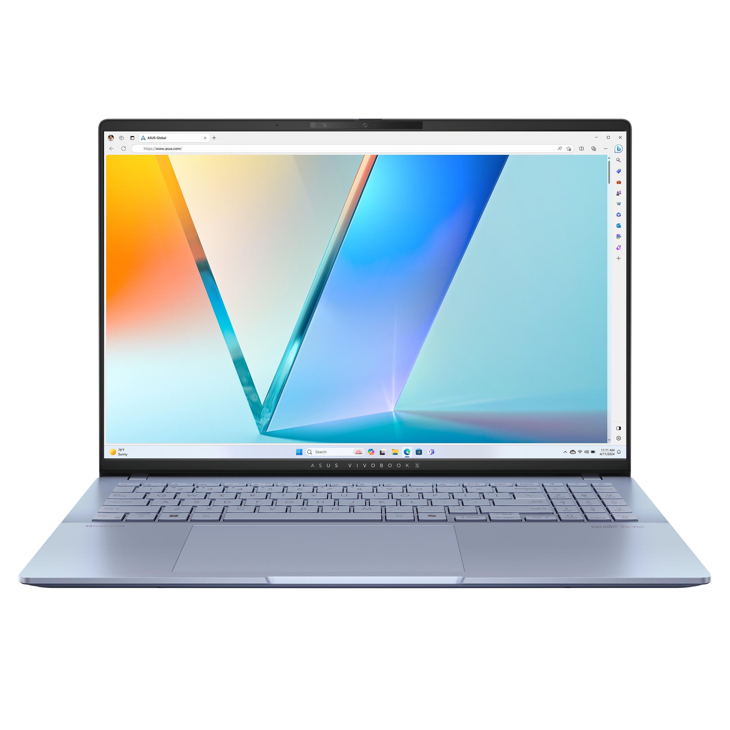 ASUS Vivobook S 16 OLED/S5606CA-OLED060X/U7-255H/16''/2880x1800/16GB/1TB SSD/Arc 140T/W11P/Blue/2R