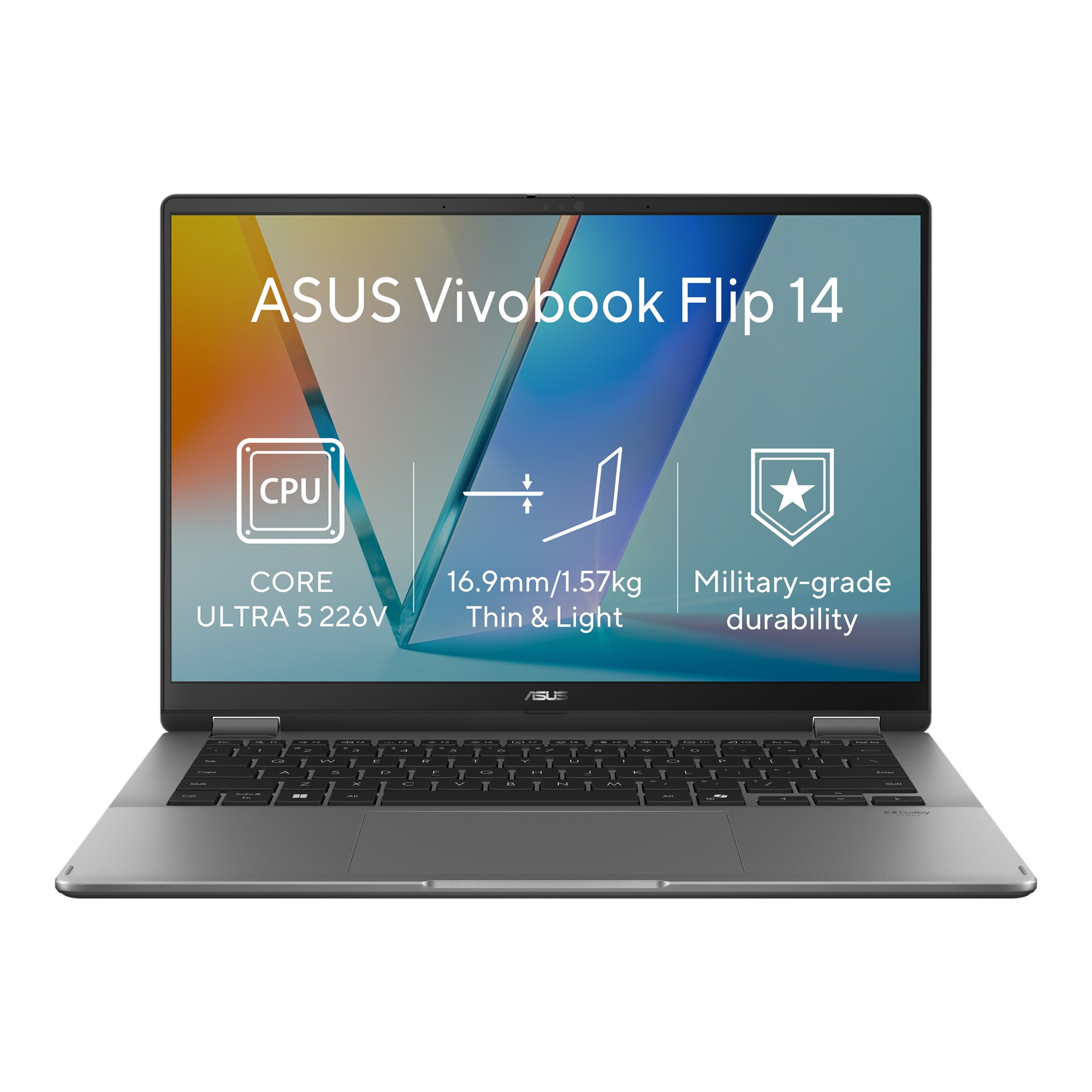 ASUS Vivobook 14 Flip/TP3407SA-OLED548WZ/U5-226V/14''/WUXGA/T/16GB/512GB/Intel int/W11H/Gray/2R