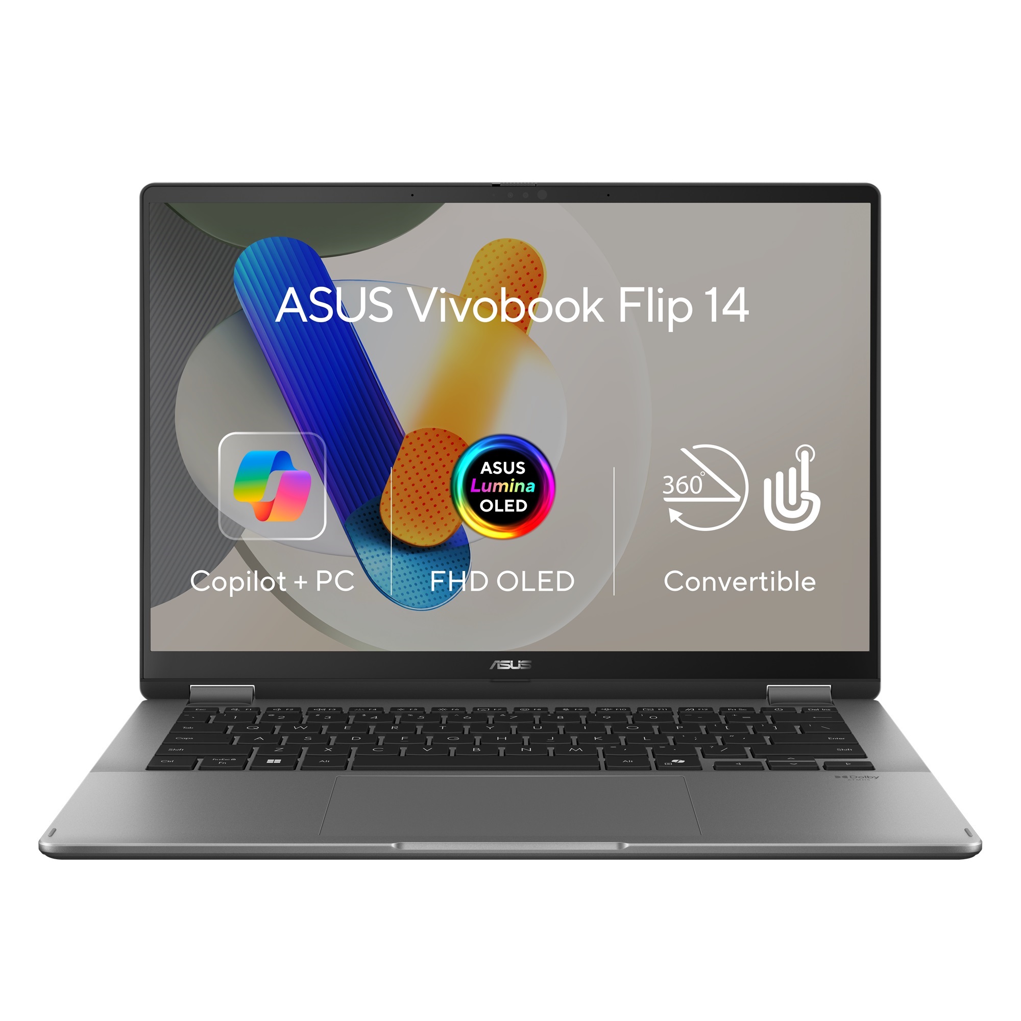 ASUS Vivobook Flip 14 OLED/TP3407SA/U5-226V/14''/WUXGA/T/16GB/512GB/Arc 130V/W11H/Gray/2R