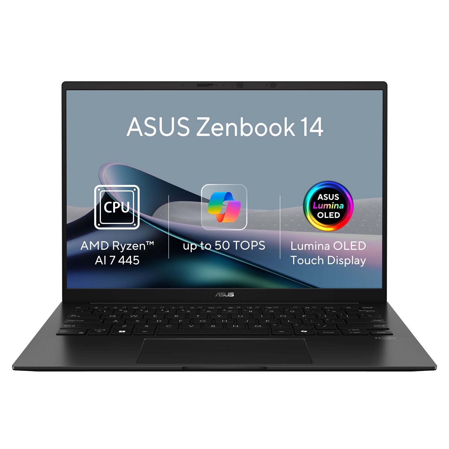 ASUS Zenbook 14/UM3406GA-OLED286WZ/AI7-445/14''/WUXGA/T/16GB/512GB/AMD int/W11H/Black/2R