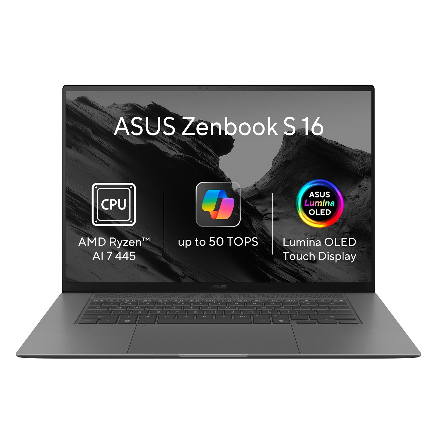 ASUS Zenbook S16 OLED/UM5606GA-OLED594WZ/AI7-445/16''/2880x1800/T/16GB/1TB/AMD int/W11H/Gray/2R