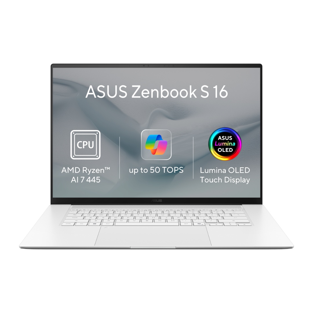 ASUS Zenbook S16 OLED/UM5606GA-OLED532W/AI7-445/16''/2880x1800/T/16GB/1TB/AMD int/W11H/White/2R