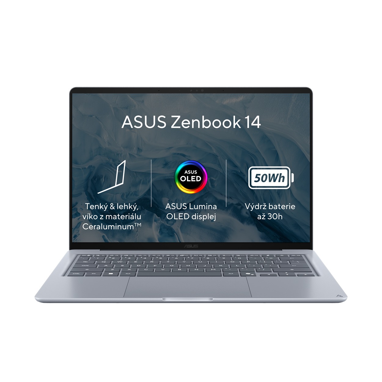 ASUS Zenbook 14/UX3480QA-OLED1057W/SD-X1-26-100/14''/WUXGA/8GB/512GB/Adreno/W11H/Blue/2R