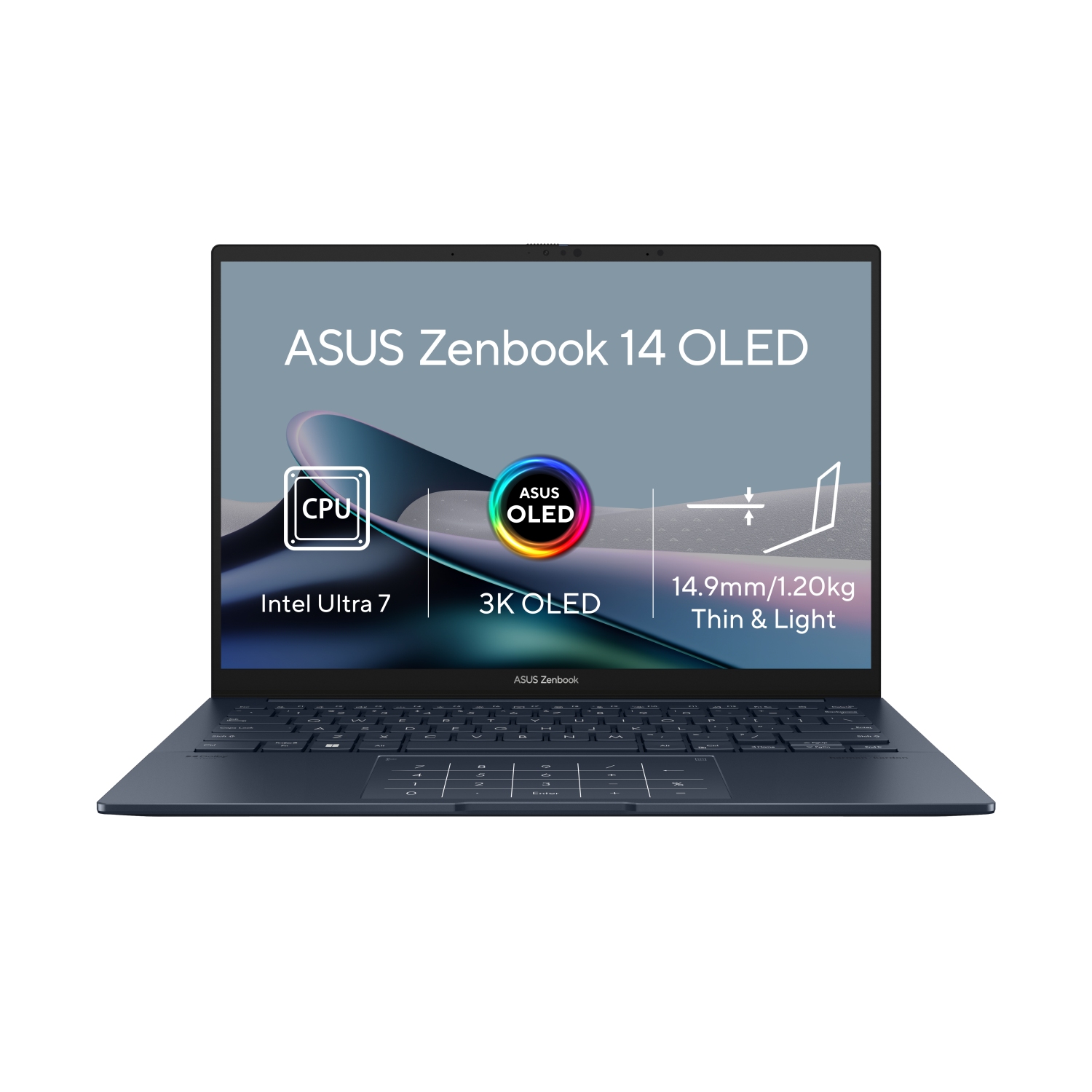 ASUS Zenbook 14 OLED/UX3405MA/U7-155H/14''/2880x1800/T/16GB/1TB SSD/Arc Xe/W11P/Blue/2R