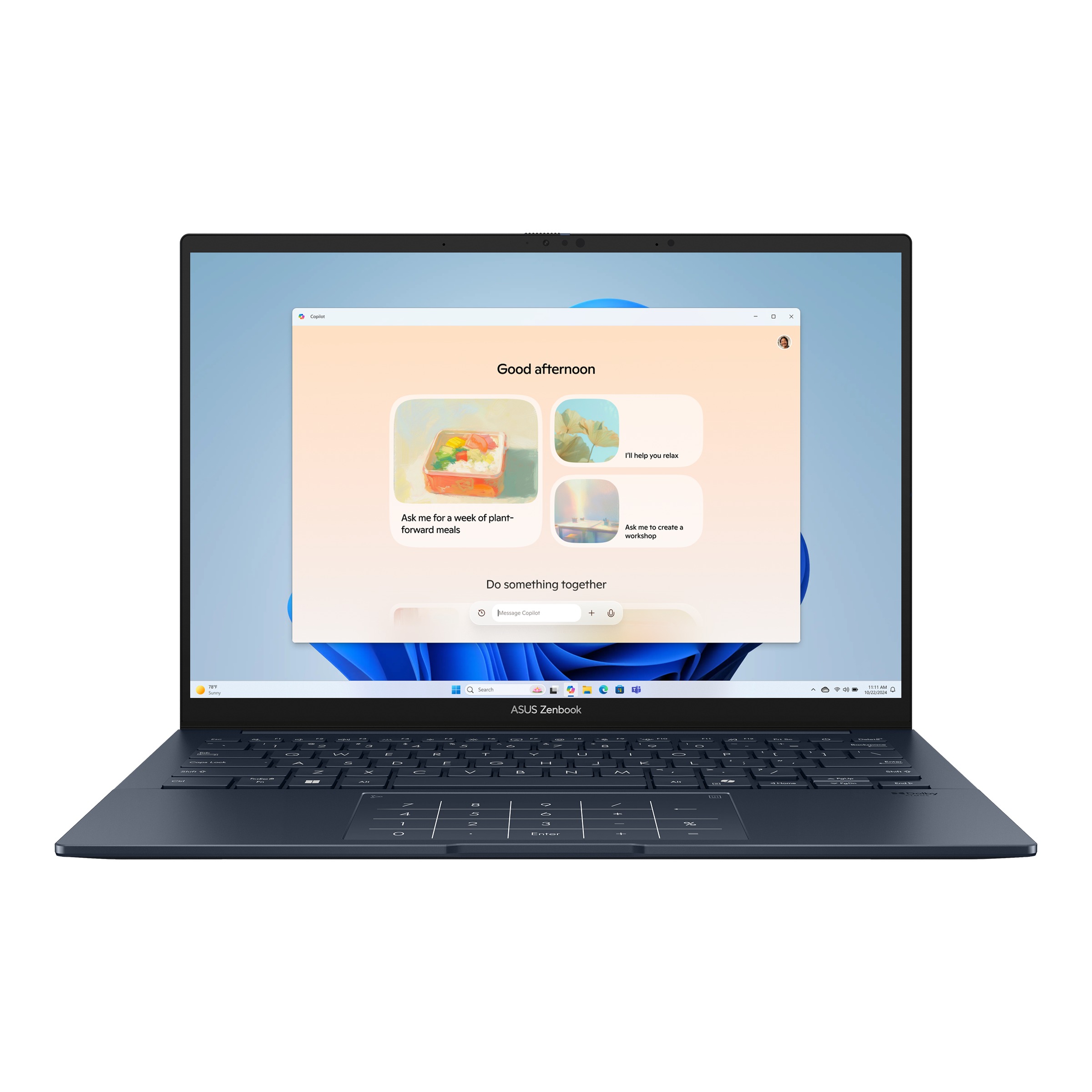 ASUS Zenbook 14/UX3405CA-QL1528W/U7-255H/14''/WUXGA/T/32GB/512GB/Intel int/W11H/Blue/2R