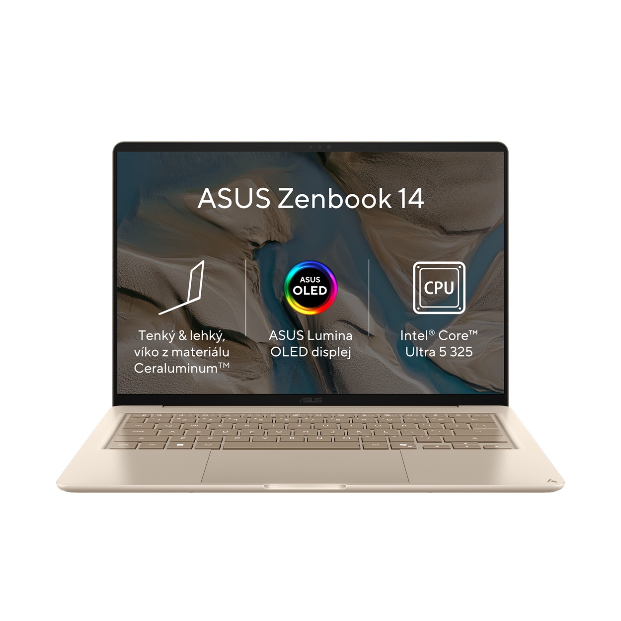 ASUS Zenbook 14/UX3480AA-OLED348W/U5-325/14''/WUXGA/16GB/512GB/Intel int/W11H/Gold/2R