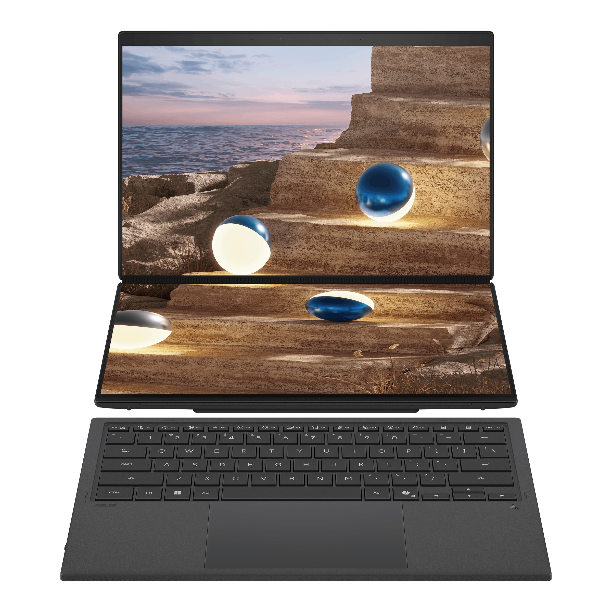 ASUS Zenbook Duo 14 OLED/UX8407AA-OLED505XZ/UX9-388H/14''/2880x1800/T/32GB/1TB/Intel int/W11P/Gray/2R