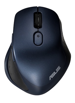 ASUS MW203 Multi-Device Wireless Silent Mouse/Ergonomická/Optická/Pro praváky/2 400 DPI/USB+BT/Modrá