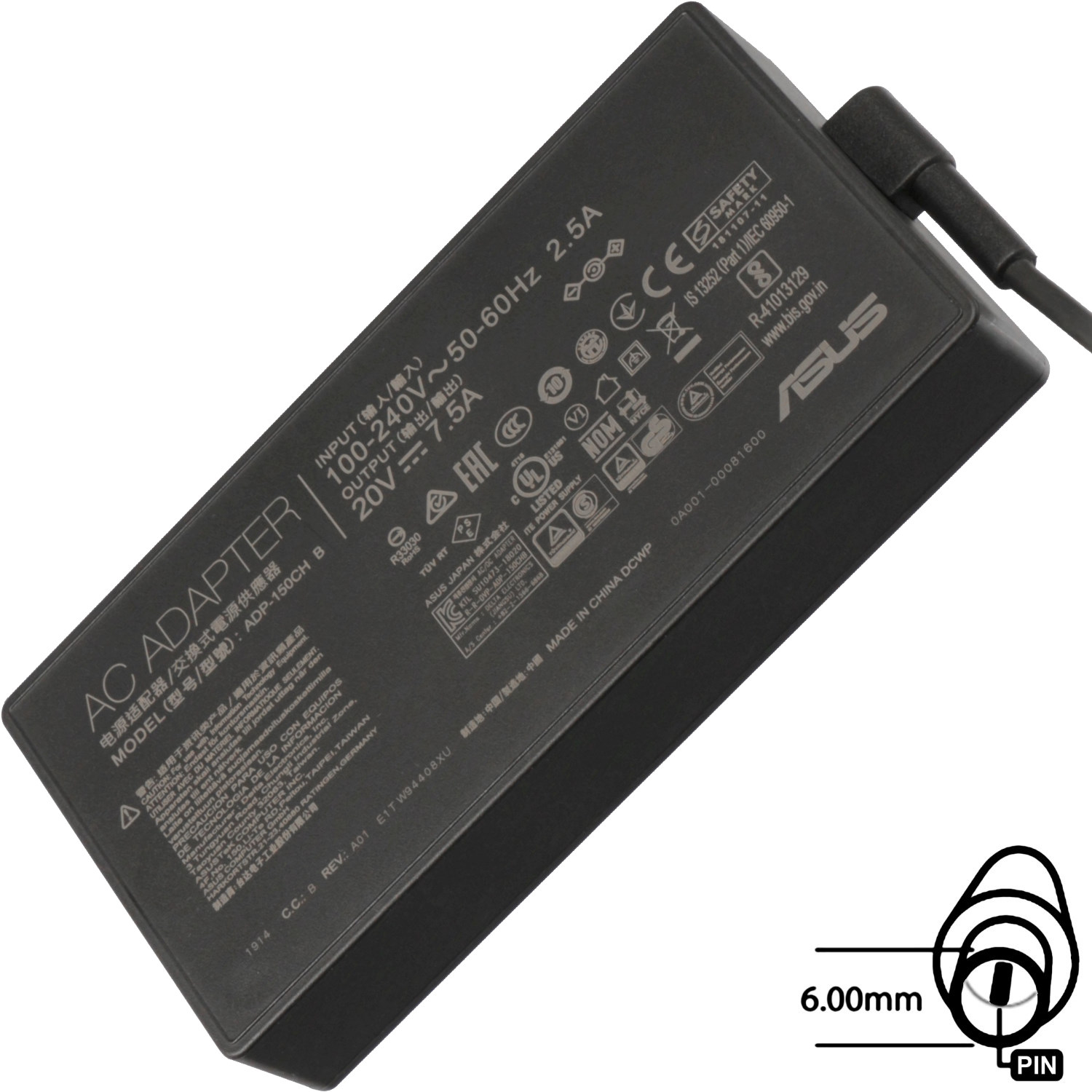 Obrázok Asus orig. adaptér 150W 20V 3P(6PHI) B0A001-00081600