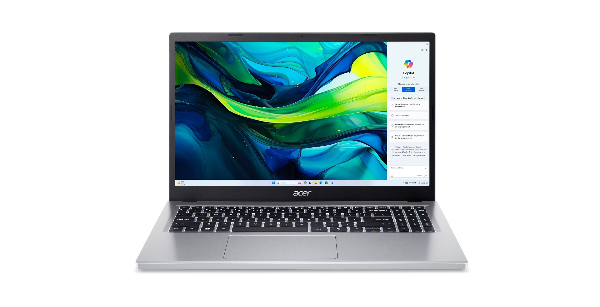 Acer Aspire Go 15/AG15-32P-33EJ/3-N355/15,6''/FHD/8GB/512GB/Intel int/W11H/Silver/2R