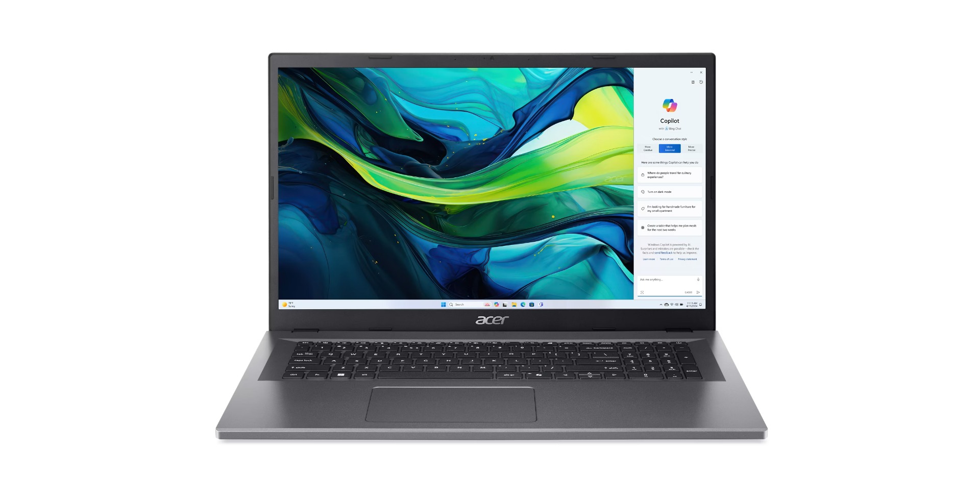 Acer Aspire Go 17/AG17-31P-35NB/3-N355/17,3''/FHD/8GB/512GB/UHD/W11H/Gray/2R